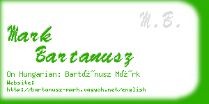 mark bartanusz business card